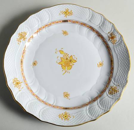 Chinese Bouquet Yellow (AJ) 13" Chop Plate (Round Platter)