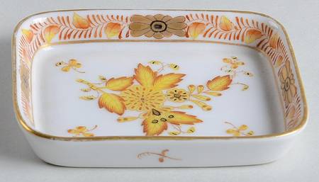 Chinese Bouquet Yellow (AJ) 3" Rectangular Ashtray