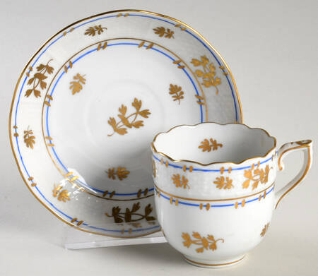 Coronation (Bat) Footed Demitasse Cup & Saucer Set