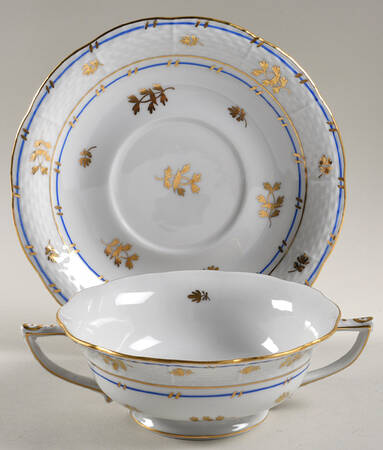 Coronation (Bat) Cream Soup Bowl & Saucer Set