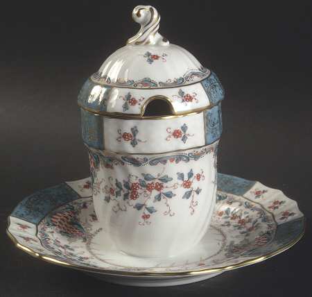 Cornucopia (Tca) Jam/Jelly & Lid w/Attached Underplate