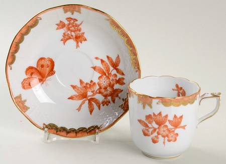 Fortuna (Vboh) Flat Demitasse Cup & Saucer Set