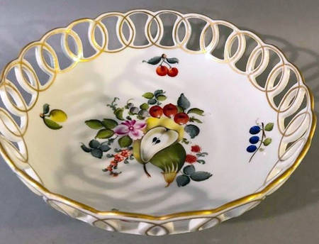 Fruits & Flowers (BFR) 9" Pierced Round Bowl