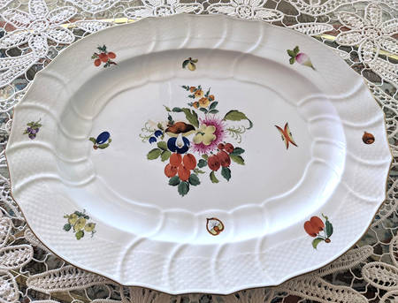 Fruits & Flowers (BFR) 18" Oval Serving Platter