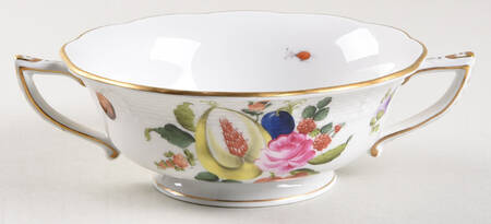 Fruits & Flowers (BFR) Footed Cream Soup Bowl