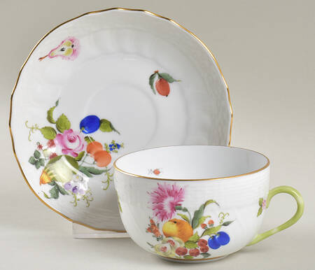 Fruits & Flowers (BFR) Flat Cup & Saucer Set