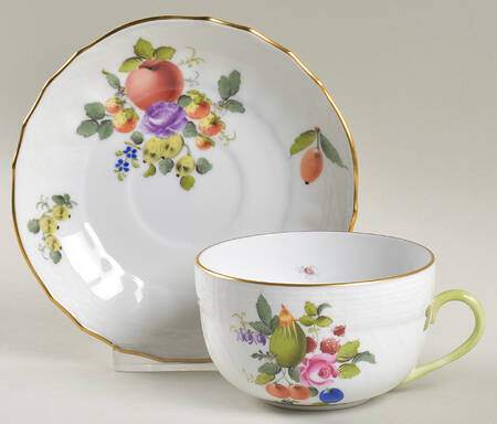 Fruits & Flowers (BFR) Flat Cup & Saucer Set