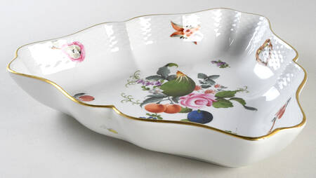Fruits & Flowers (BFR) 10" Triangular Vegetable Bowl