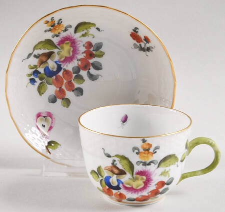 Fruits & Flowers (BFR) Flat Demitasse Cup & Saucer Set