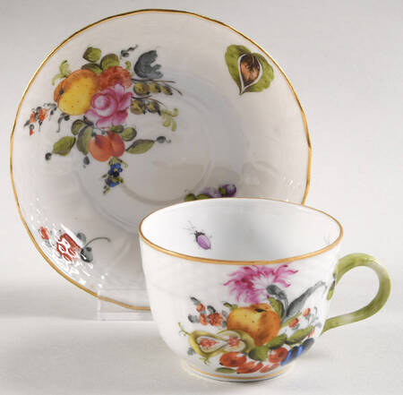 Fruits & Flowers (BFR) Flat Demitasse Cup & Saucer Set