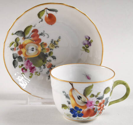 Fruits & Flowers (BFR) Flat Demitasse Cup & Saucer Set