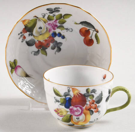 Fruits & Flowers (BFR) Flat Demitasse Cup & Saucer Set