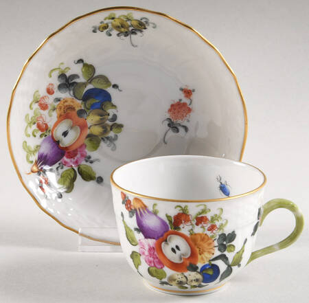 Fruits & Flowers (BFR) Flat Demitasse Cup & Saucer Set