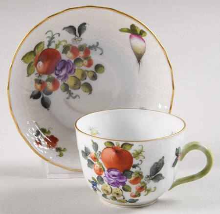 Fruits & Flowers (BFR) Flat Demitasse Cup & Saucer Set