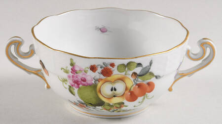 Fruits & Flowers (BFR) Flat Cream Soup Bowl
