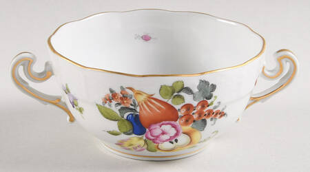 Fruits & Flowers (BFR) Flat Cream Soup Bowl