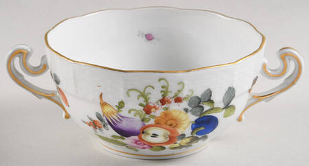 Fruits & Flowers (BFR) Flat Cream Soup Bowl