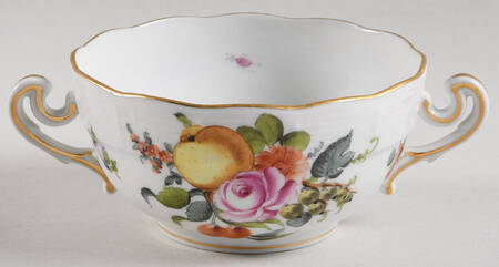 Fruits & Flowers (BFR) Flat Cream Soup Bowl