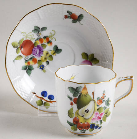 Fruits & Flowers (BFR) Flat Demitasse Cup & Saucer Set