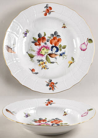 Fruits & Flowers (BFR) Large Rim Soup Bowl
