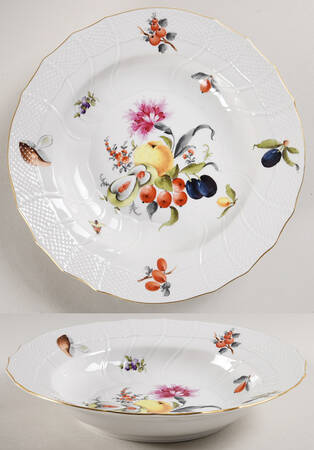 Fruits & Flowers (BFR) Large Rim Soup Bowl