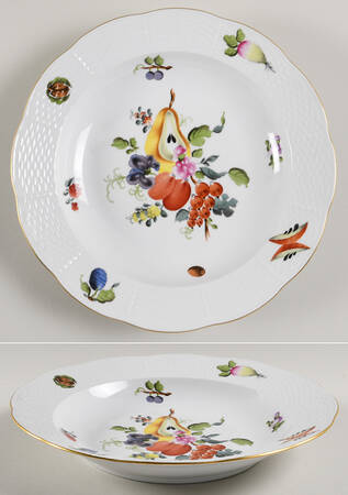 Fruits & Flowers (BFR) Large Rim Soup Bowl
