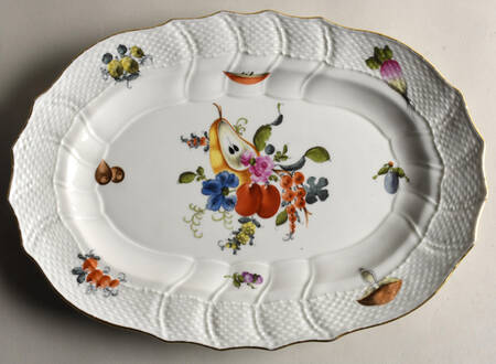Fruits & Flowers (BFR) 13" Oval Serving Platter