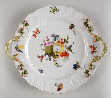 Fruits & Flowers (BFR) 12" Handled Chop Plate (Round Platter)