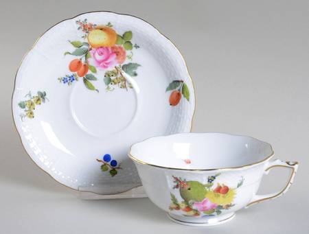 Fruits & Flowers (BFR) Flat Cup & Saucer Set