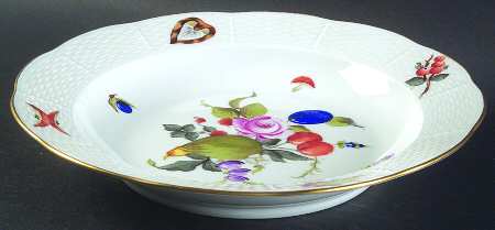 Fruits & Flowers (BFR) Large Rim Soup Bowl