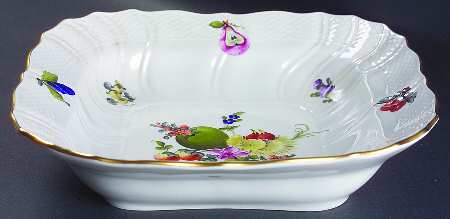 Fruits & Flowers (BFR) 10" Large Square Fruit Bowl