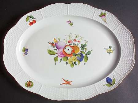 Fruits & Flowers (BFR) 14" Oval Serving Platter