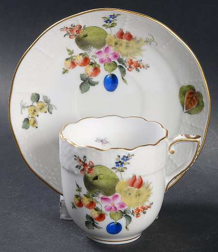 Fruits & Flowers (BFR) Flat Demitasse Cup & Saucer Set