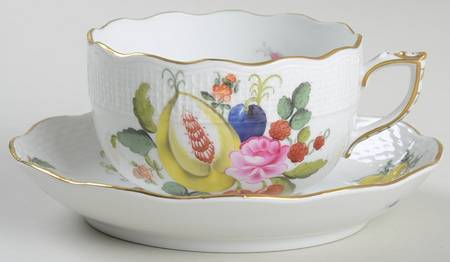 Fruits & Flowers (BFR) Flat Cup & Saucer Set