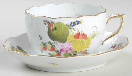 Fruits & Flowers (BFR) Flat Cup & Saucer Set