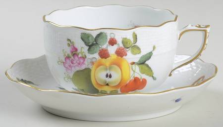 Fruits & Flowers (BFR) Flat Cup & Saucer Set