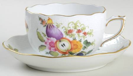 Fruits & Flowers (BFR) Flat Cup & Saucer Set