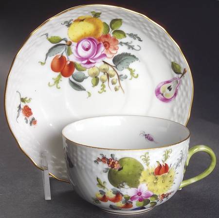 Fruits & Flowers (BFR) Flat Cup & Saucer Set