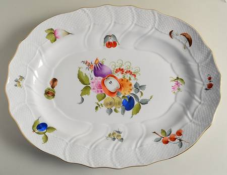Fruits & Flowers (BFR) 16" Oval Serving Platter