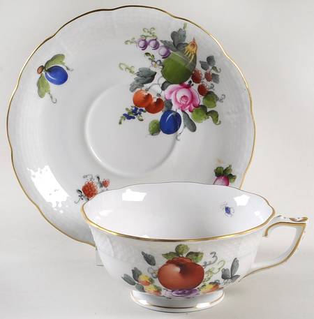Fruits & Flowers (BFR) Footed Cup & Saucer Set