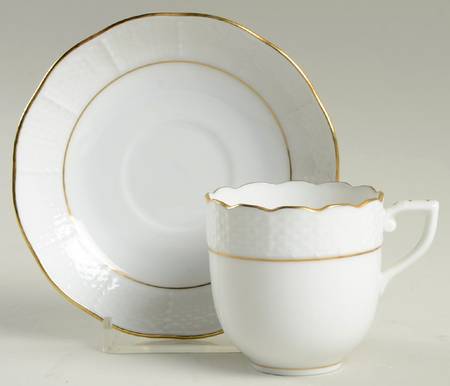 Golden Edge Newer (HDE) Flat Demitasse Cup & Saucer Set