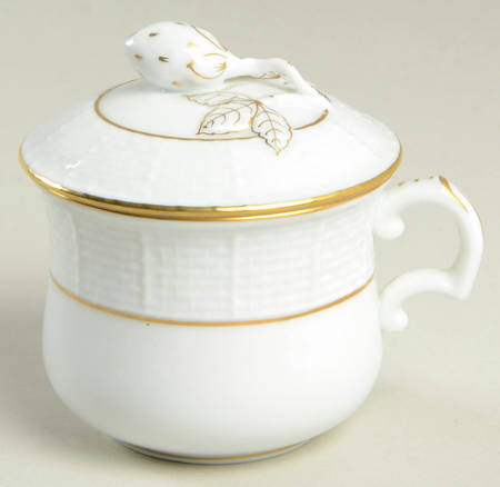 Golden Edge Newer (HDE) 2 Pc Pot de Creme w/Lid & Base