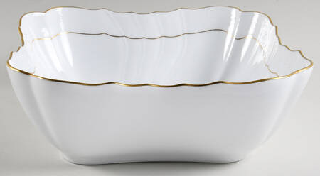 Golden Edge Newer (HDE) 10" Square Salad Serving Bowl