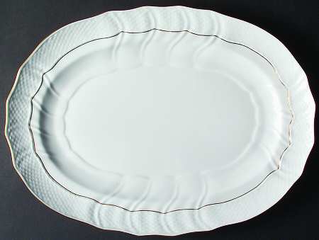 Golden Edge Newer (HDE) 15" Oval Serving Platter