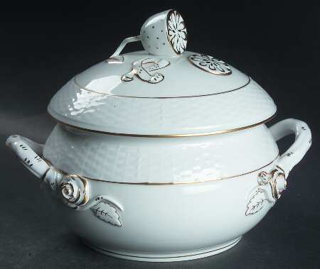 Golden Edge Newer (HDE) Small Bean Pot & Lid
