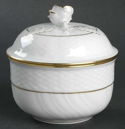 Golden Edge Newer (HDE) Mini Sugar Bowl & Lid