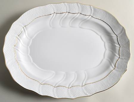 Golden Edge Newer (HDE) 16" Oval Serving Platter
