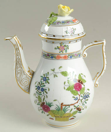 Indian Basket Muliticolor (FD) Mini Coffee Pot & Lid