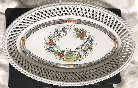 Indian Basket Muliticolor (FD) 10" Oval Open Weave Basket