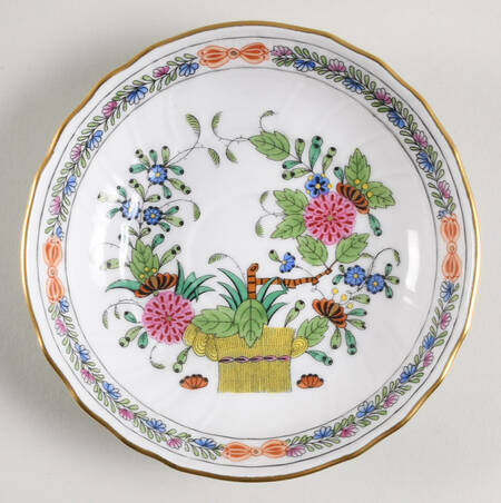 Indian Basket Muliticolor (FD) Saucer for Flat Demitasse Cup